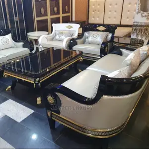 Quality 7 Seater Living Room Leather Sofa Set.