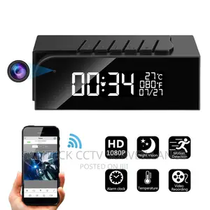Smart Table Clock With Hidden Camera