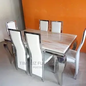Marble Dinning Table With 6 Chairs