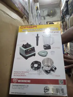 QASA High Power Blender Silver Color With 2years Warranty