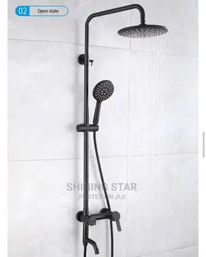 Black Standing Shower Set