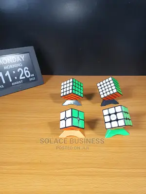 2 by 2, 3 by 3, 4 by 4, 5 by 5 Magic Rubiks Cube Puzzle