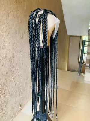 Vipp: Full Lace Braided Wig , 35" Long With Bead