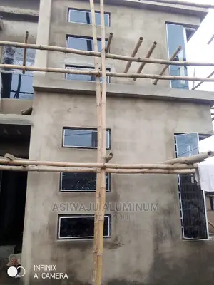 Aluminum Frameless Transome Windows With Burglary and Net