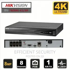 Hikvision 8channel NVR With Poe Port
