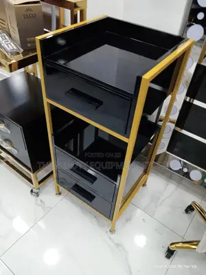 Black Wooden Side Drawer