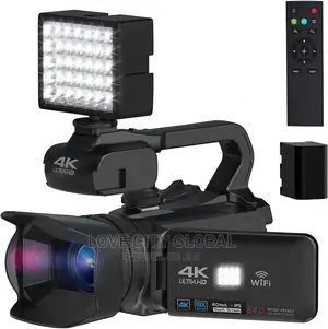 Auto Focus 4K Camcorder 18X Zoom 64MP Digital With 2 Battery