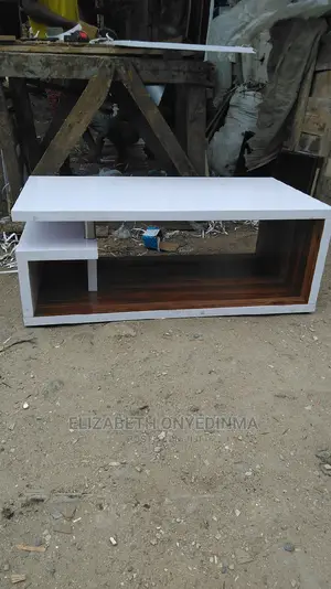 Center Table White and Brown Color