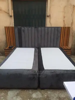 6 by 6 High Bed Frame With 2 Bedsides.