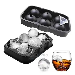 6 Holes Round Silicone Ice Cube Tray Mold Ball Ice Cube Ball