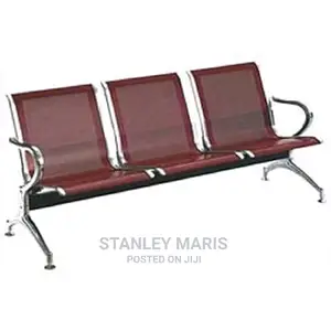 Office Reception Waiting Chair - 3 Seater - Silver