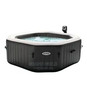 Intex Jet Bubble Deluxe Inflatable Hot Tub SPA Round 201x71