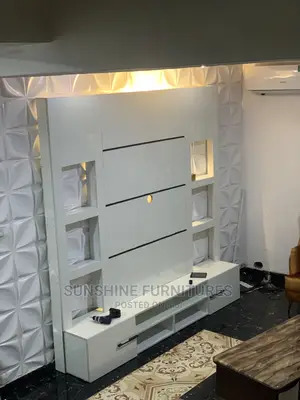 Wall Mounted Tv Console With LED Lights