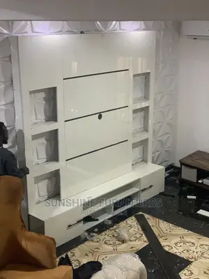 Wall Mounted Tv Console With LED Lights