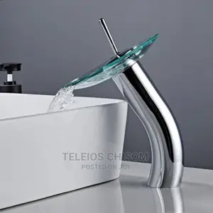 Waterfall Basin Mixer Tap Glass Bend