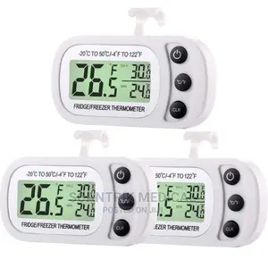 Portable Digital Thermometer for Fridge, Timer, Temperature
