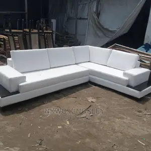 Quality L-Shaped Living Room Leather Sofa Chair.