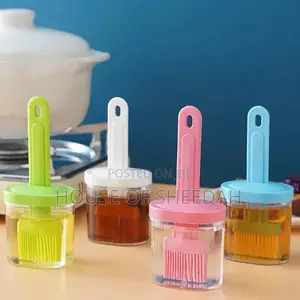 Portable Silicone Oil Bottle With Brush Grill Oil