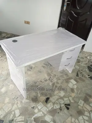White Office Table With Drawers