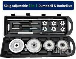 Brand New 50kg 2 in 1 Barbell