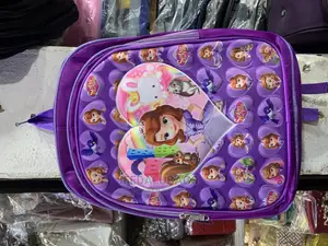 Purple Cartoon Character Medium Size School Bag