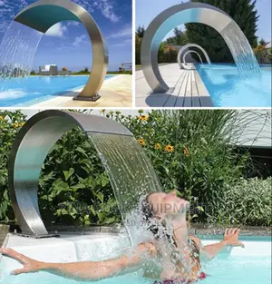 Curve Swimming Pool Water Fall