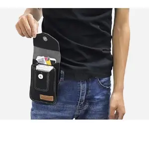 Handfree Leather Pocket Wallet Phone Pouch