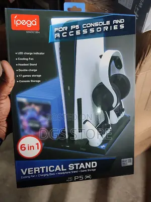 Ipega 6in1 Game Multifunctional Cooling Fan Vertical Ps5