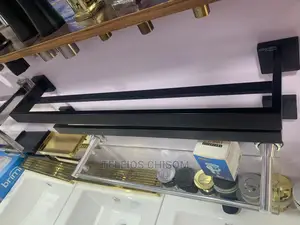 Towel Rail Double Black