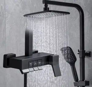 Standing Shower Luxury Black 1