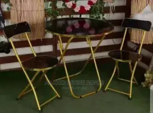 Quality Gold Plated Steel Chair/Table