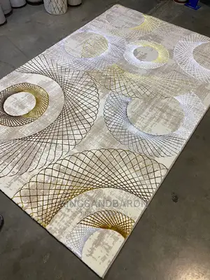 5*7fts Beige and Gold Turkey Center Rug(4*6,7*10)