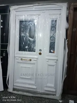 4ft: High Grade Security Entrance Copper Armored Glass Door