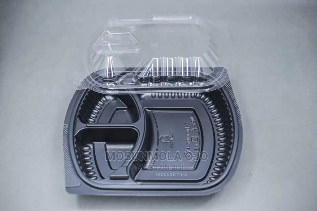 25pcs Rectangular Large 3 Compartments Food Pack