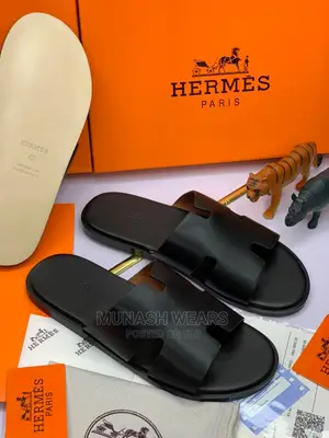 Hermes Leather Slipers