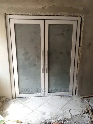 Aluminium Swing Door With Full Frosted Glass