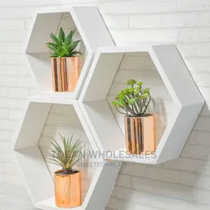 Decorative Hexagon Floating Wall Shelves