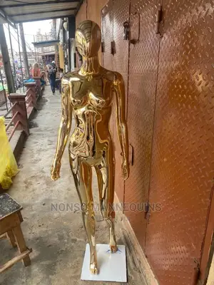 Size 8 Body Gold Chrome Female Faceless Mannequin Display