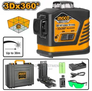 3D Green Self-Levelling 3600 Laser Level Ingco Hll255245