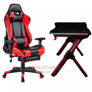 Gaming/Office Set(Chair and Table With LED Light)