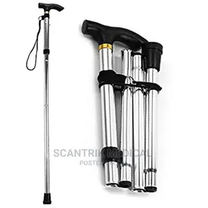 Aluminum Folding Cane Black for Patient Use