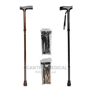 Portable Aluminum Folding Cane Black