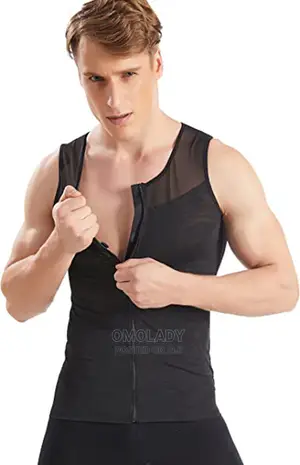 Men's Body Shaper Slimming Vest - Black