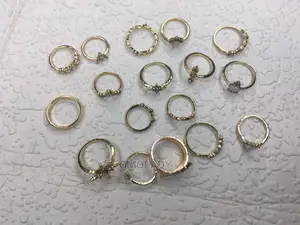 17pc Gold Plated Knuckle Ring Set