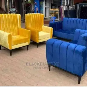 Complete Set of Fabric Chair by Blackdiamond Furniture