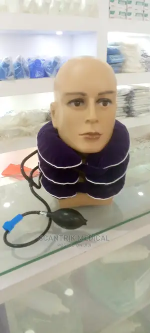 Inflatable Cervical Pillow With Collar, Adjustable for Home