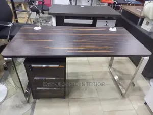 1.4mt Secretary Desk With Mobile Drower Iron Leg