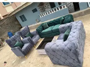 Complete Set of Tufted Chair by Blackdiamond Furniture