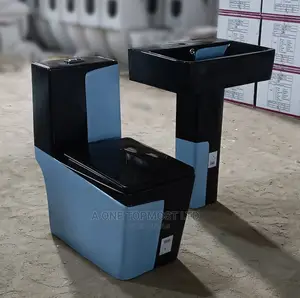 Black Blue Water Closet
