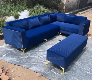 Quality L-Shaped Fabric Made Sofa Chair.